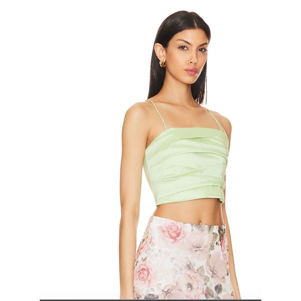 Alice + Olivia "Tita" Pistachio Cropped Top – Size 6